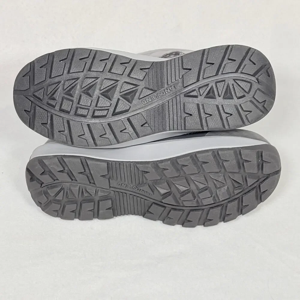 Lands End Women's 8 B Gray Squall Quilted Slip On Insulated Winter Snow Boots